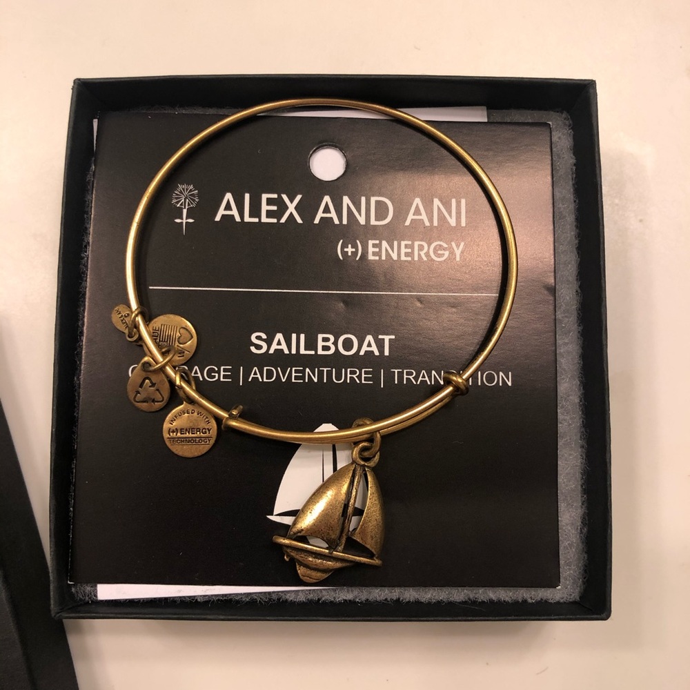 Alex and Ani Gold Sailboat Bracelet